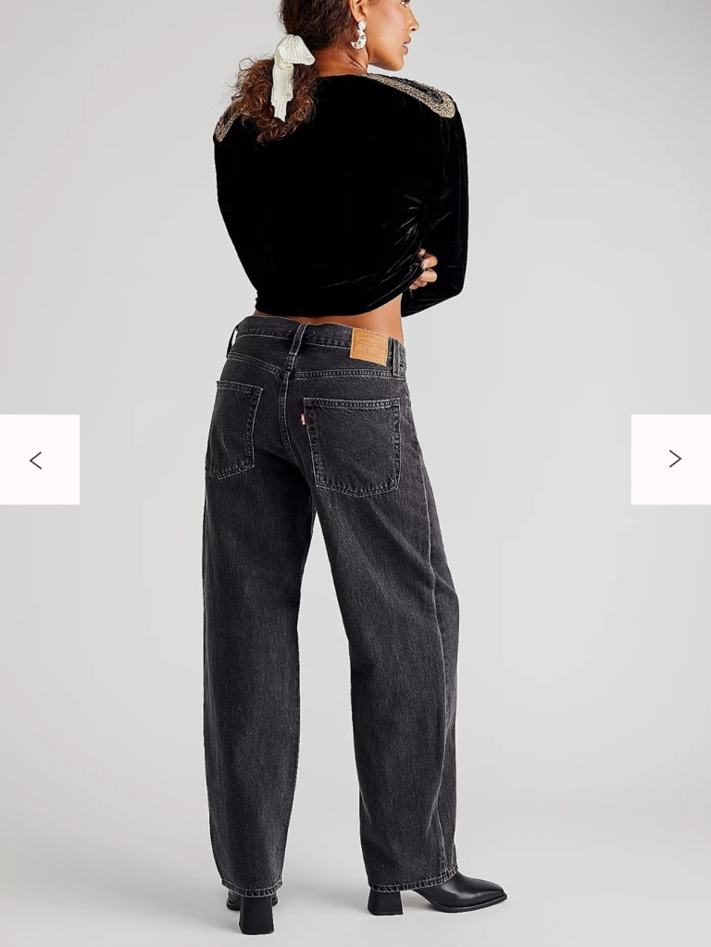 Levi's Women's Boyfriend Jeans - Washed Black